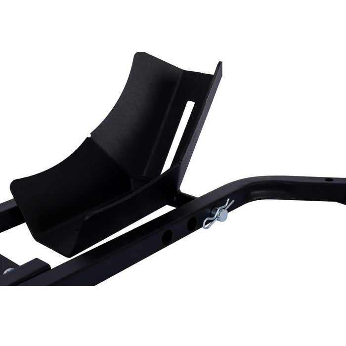 Heavy Duty Motorcycle Front Tire Chock For 17" 21" Wheels Stand 1200 Lbs Capacity - Black