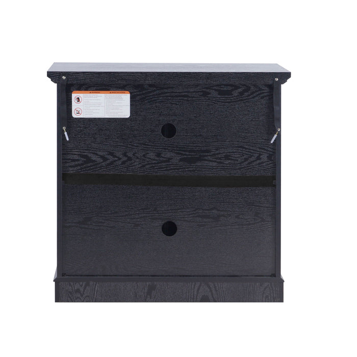 Sideboard Cabinet With Mirrored Doors, Adjustable Shelf, Metal Handles