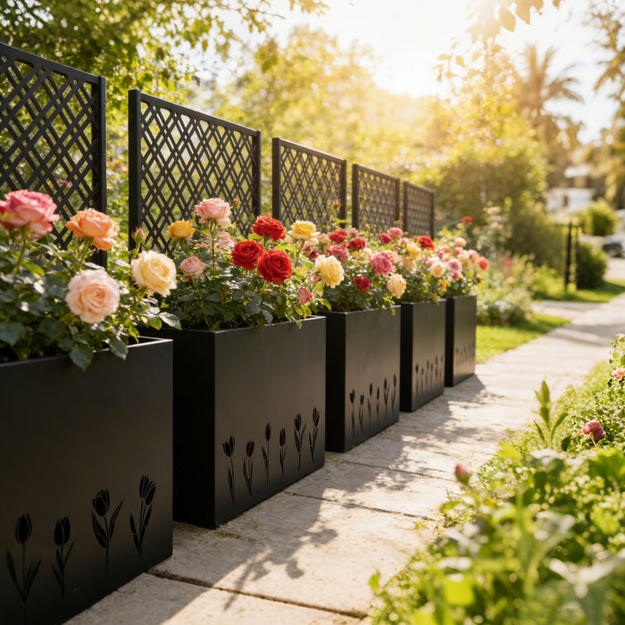 Tall Planter Raised Garden Bed With Trellis