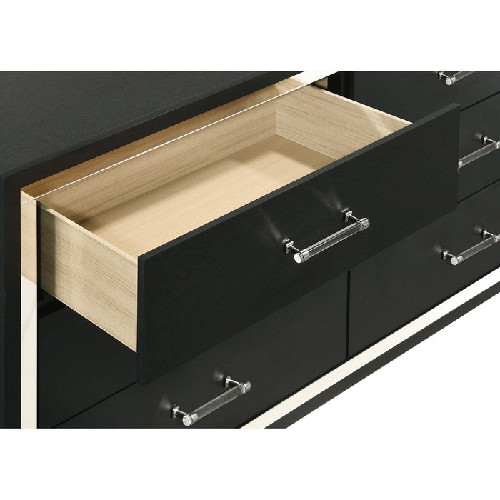 Malcolm - 6 Drawer Dresser Cabinet - Black