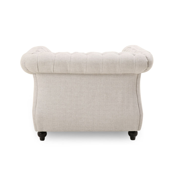 Nexuson - Upholstered Chesterfield Chair With Deep Tufted And Nailhead Trim