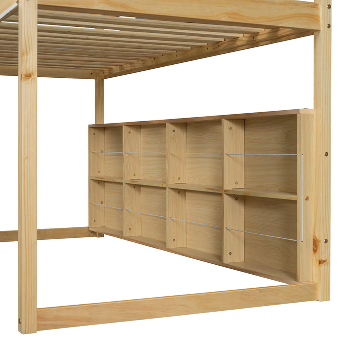 Loft Bed With House Shaped Frame And Tent