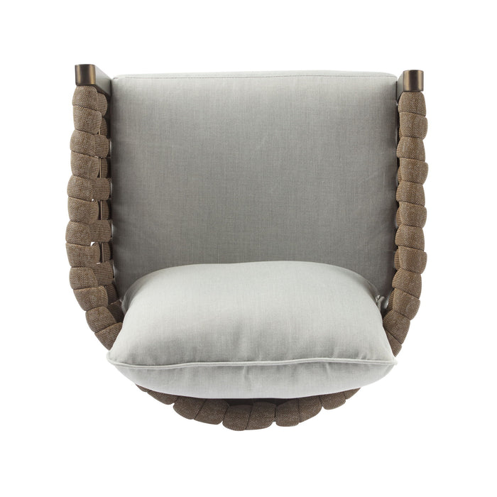 2 Pieces Outdoor Metal Patio Club Chair, Patio Furniture Arm Chair With Cushion, Modern Outdoor Furniture Deep Seating For Porch, Garden, Backyard, Balcony - Brown / Light Gray