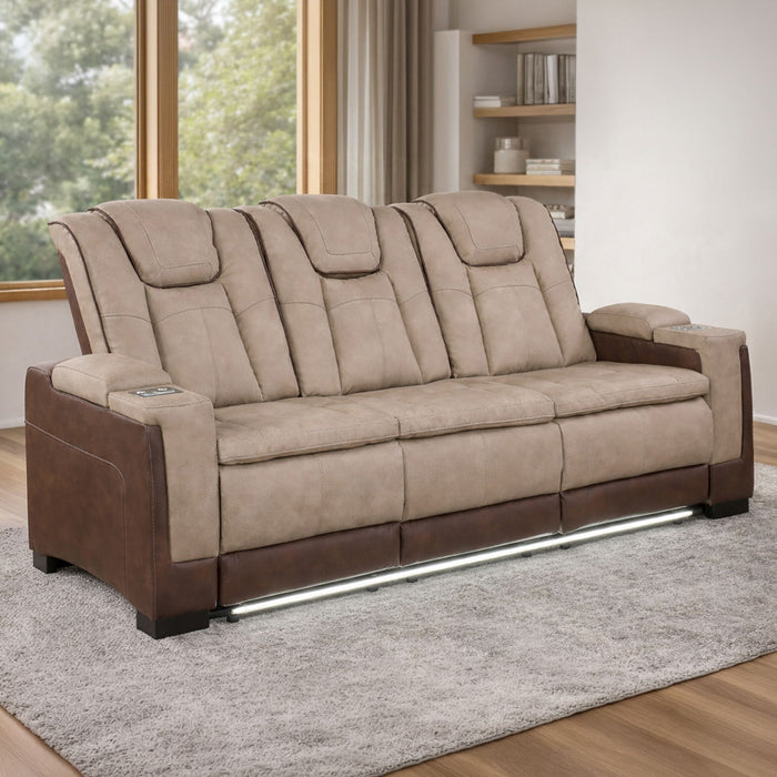 Bruno - Power Reclining Sofa With LED Lighting