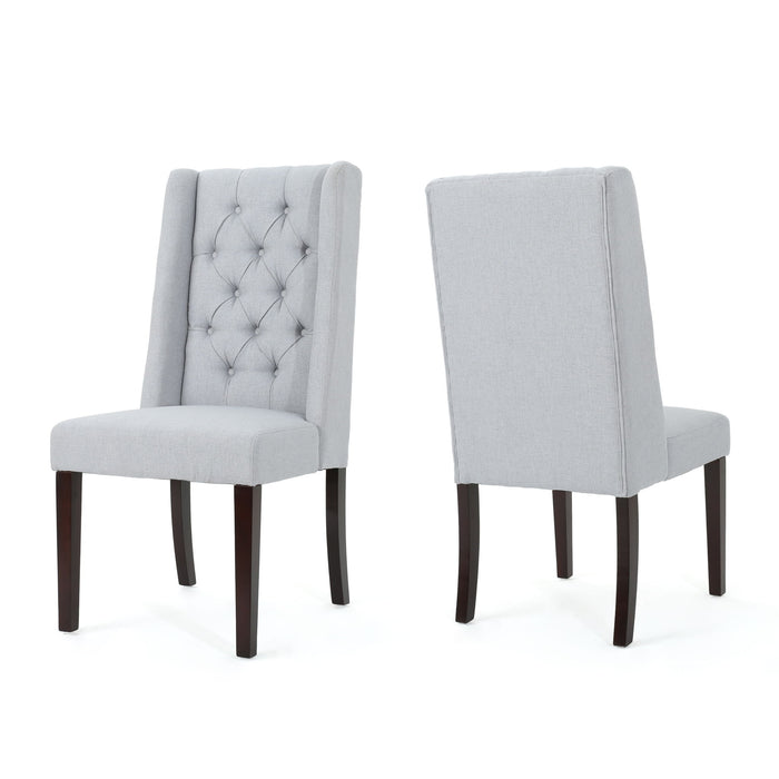 Sophisticated Tufted Dining Chair With High Back Design