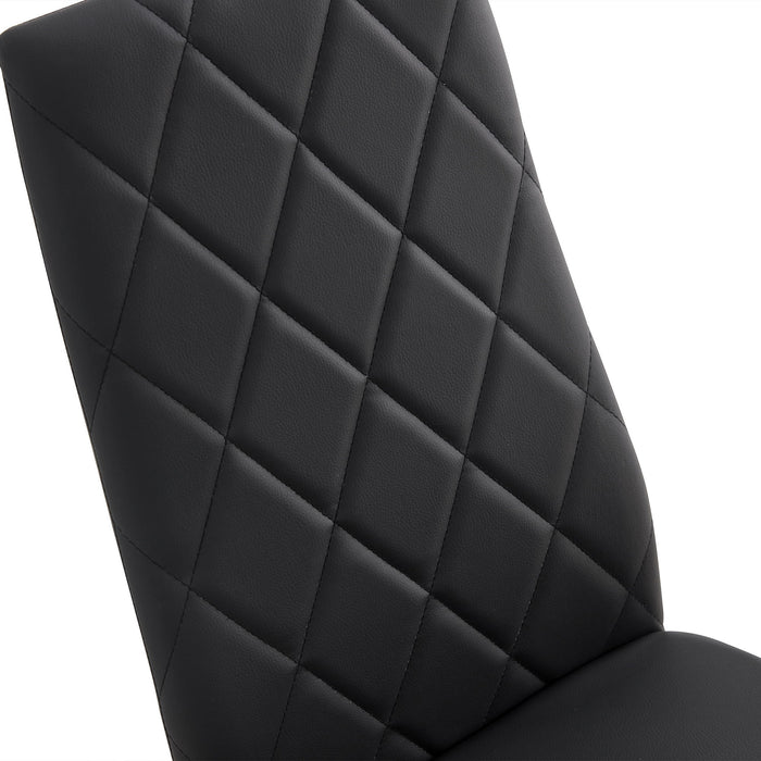 Modern Dining Chair With Diamond Design