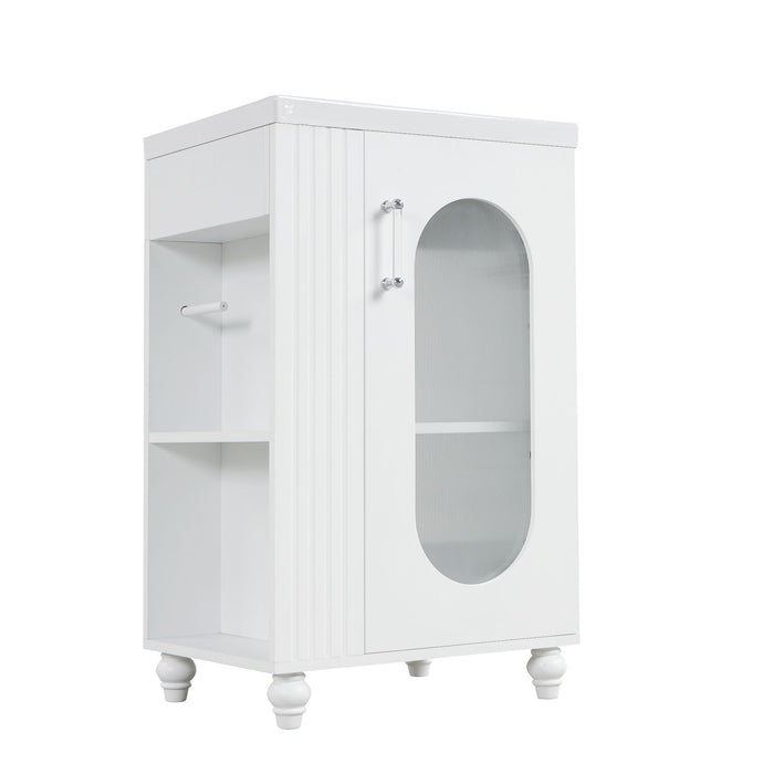 Modern Bathroom Vanity With Sink, Adjustable 2 Tier Shelf
