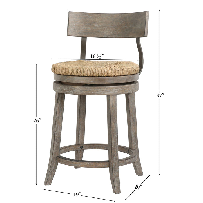 Stool With Natural Seagrass Seat
