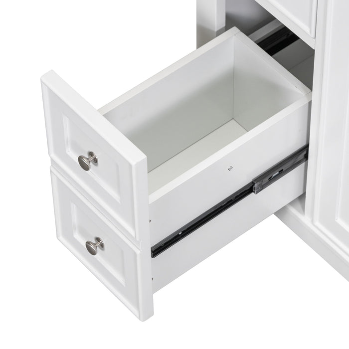 Modern Bathroom Vanity Base Only With 1 Cabinet And 6 Drawers