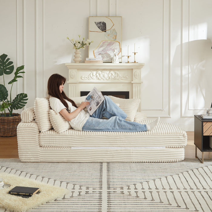 Semi Circular 2 In 1 Sofa Bed With Neck Pillow