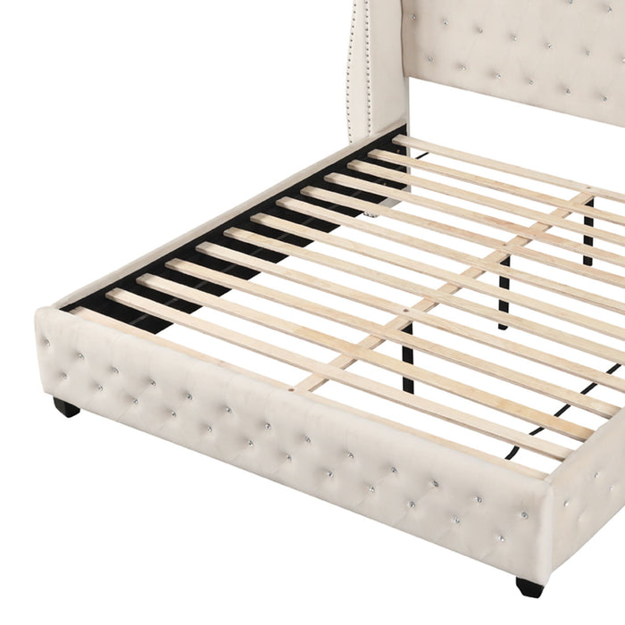 Sophia - Crystal Tufted Upholstered Bed