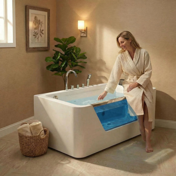 Xavier - Single Massage Bathtub - Milk White