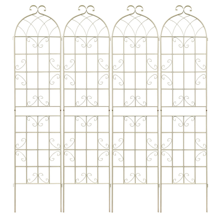 Metal Garden Rustproof Trellis For Climbing Plants Outdoor Flower Support