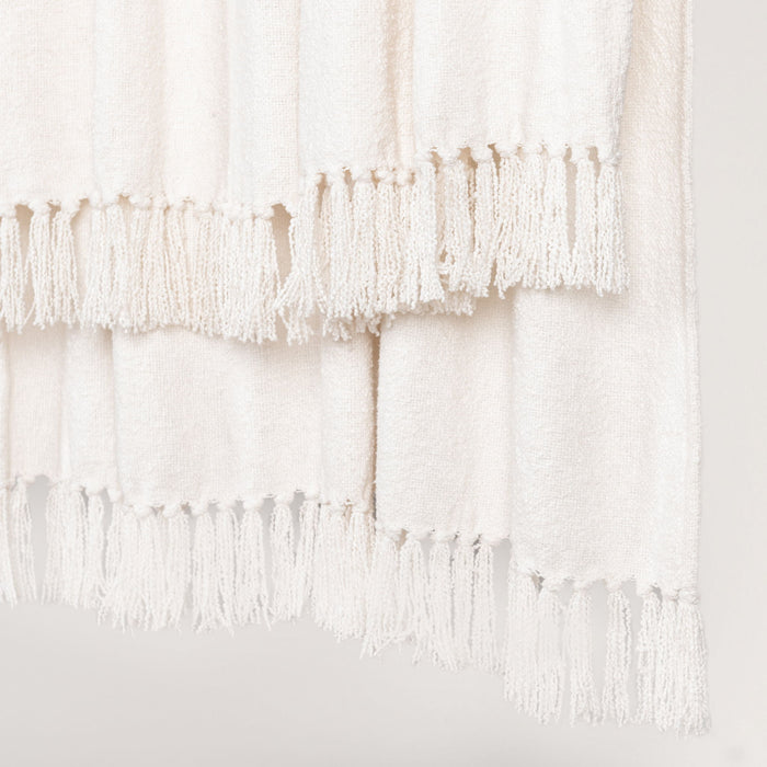Aria - 50" x 70" Boucle Throw - Ivory