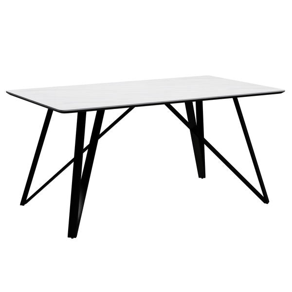 Trista - 63" Smart Top Dining Table With Commercial-Quality - Marbled White