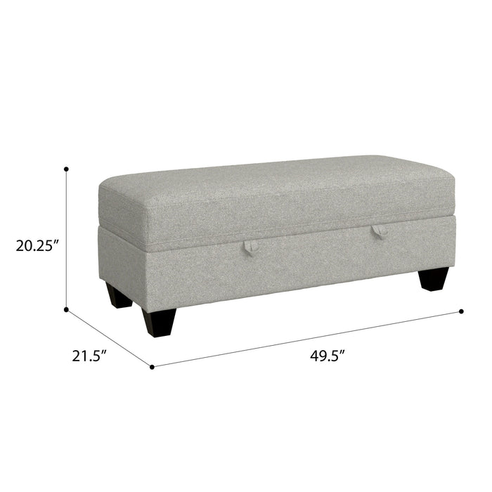 Dawson - Storage Ottoman - Pebble Gray