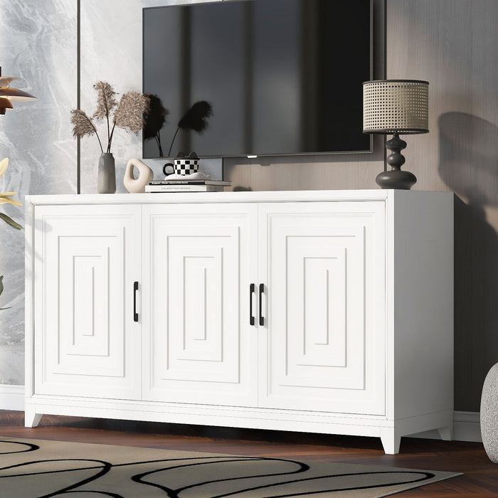 TV Stand, Media Console Cabinet With 2 Spacious Storage Space