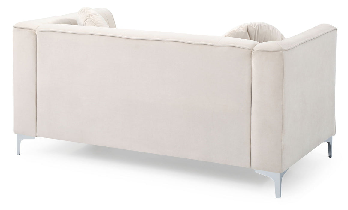 Glam Styled Micro Suede Velvet Loveseat