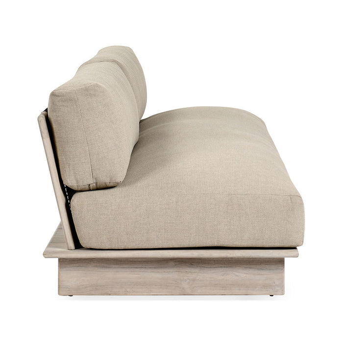 Livia - Teak Outdoor Sofa - Taupe
