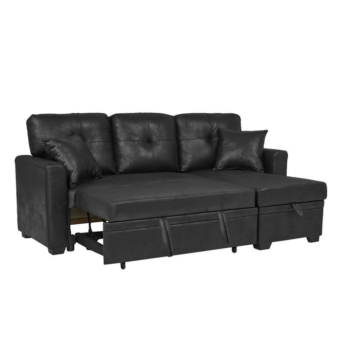 Sectional Sofa With Pull Out Bed, Reversible Chaise