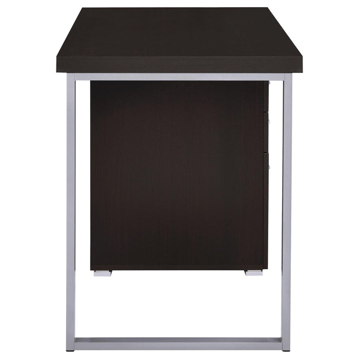 3 Drawer Reversible Office Desk - Cappuccino