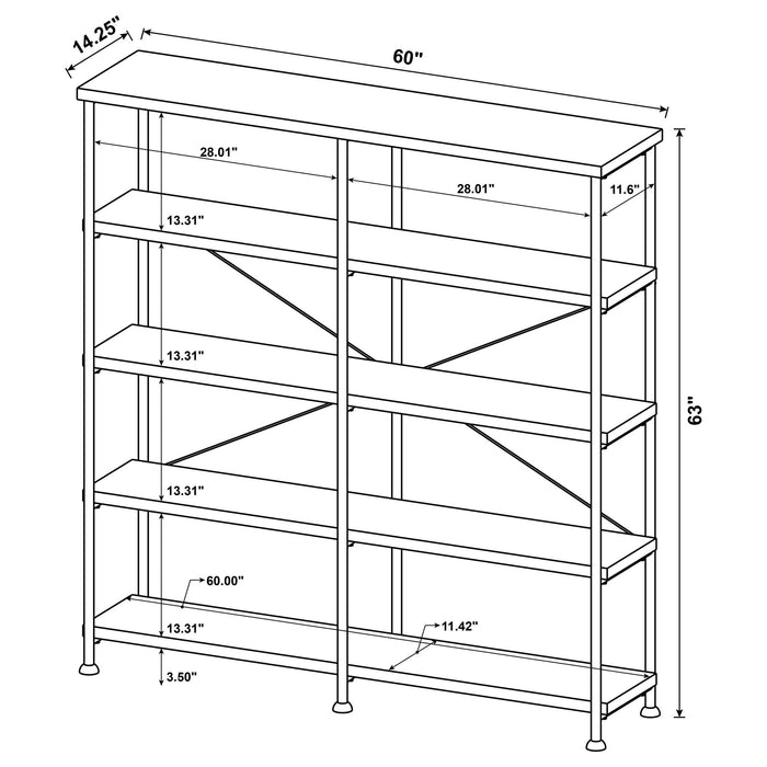 Double Wide Bookcase Shelves - Gray