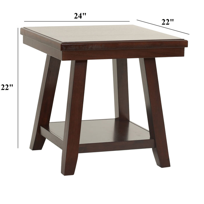 3 Piece Occasional Table Se, Coffee Table, End Table & Sofa Table - Walnut