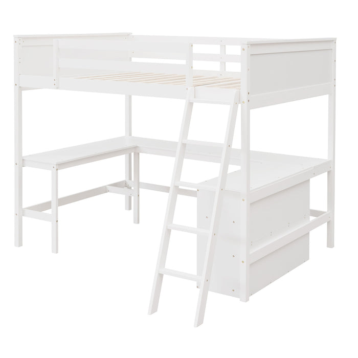 Loft Bed With Shelves With Desk