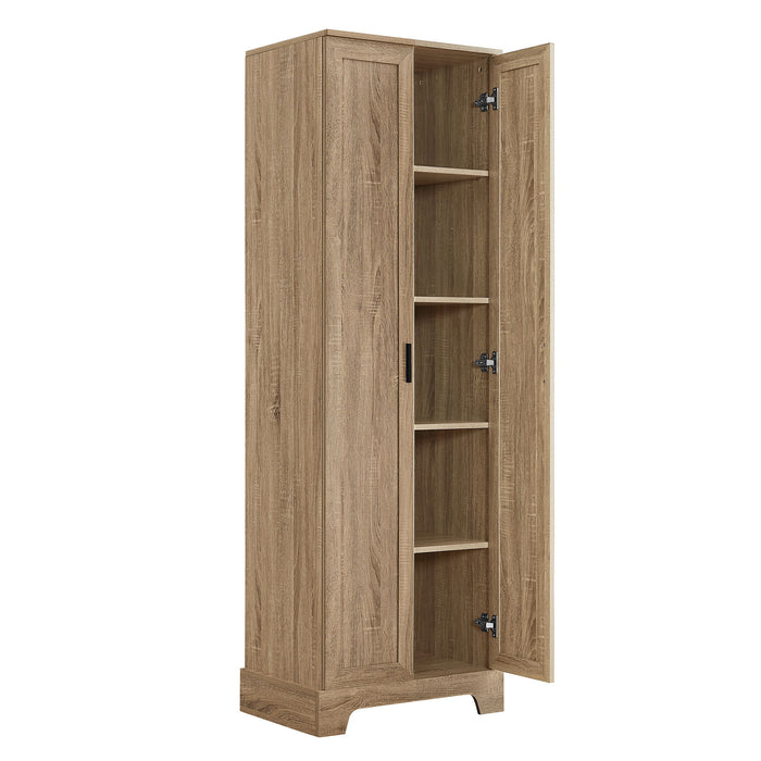 Storage Cabinet With Adjustable Shelves, 2 Doors, Rectangle Design For Bathroom