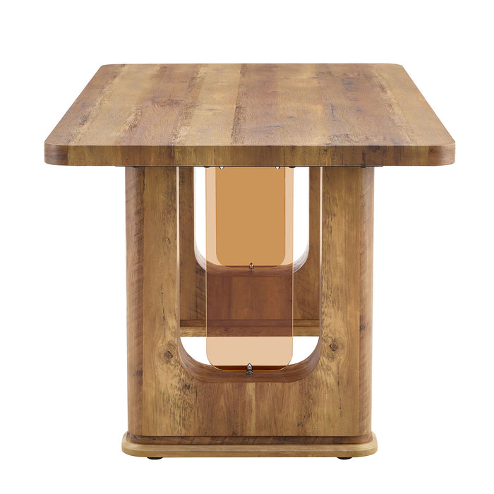 Stylish Wood Color Textured Dining Table Material With Wood Grain Stickers - Transparent / Wood