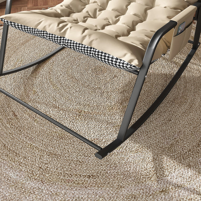 Rocking Chair With Storage, Cushions & Armrests