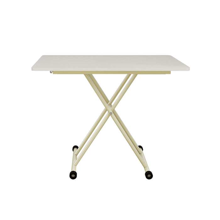 Adjustable Standing Table, Indoor & Outdoor Use, Portable With Adjustable Height - Off White / White