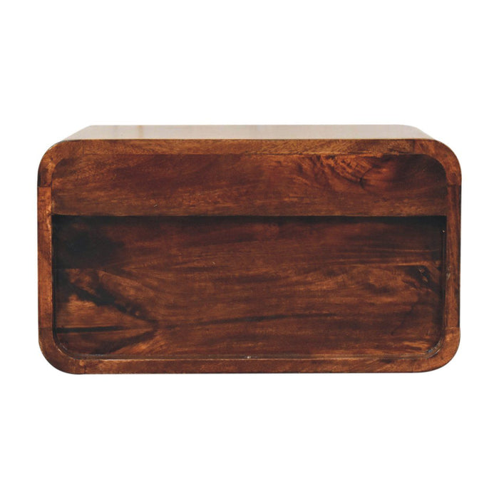 Curved Wall Mounted Bedside Nightstand