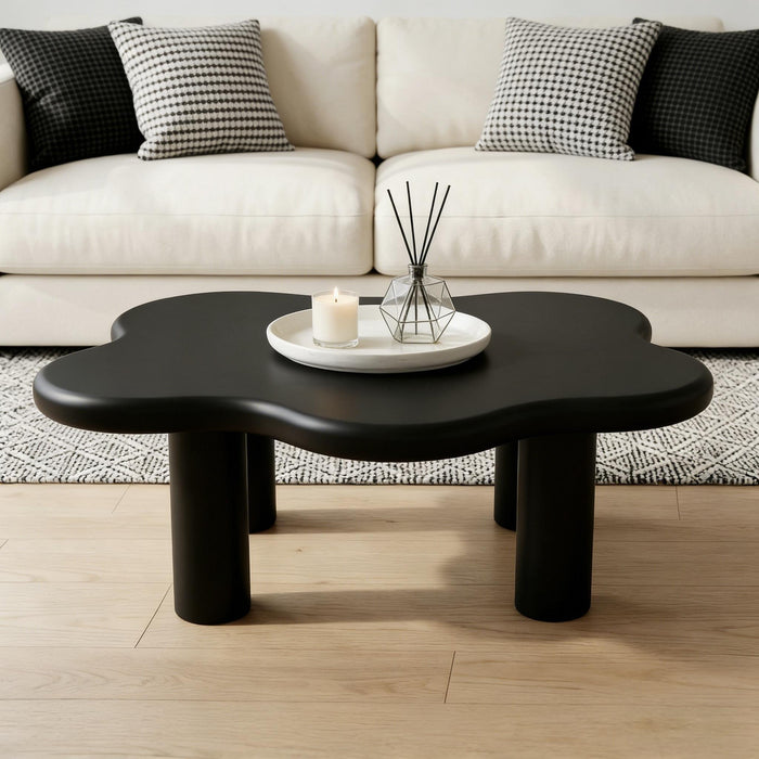 Cloud Shaped Coffee Table With 4 Round Legs