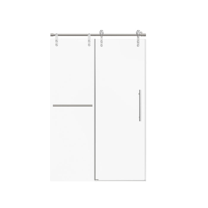 Frameless Single Sliding Shower Doors With Towel Rail & Handle