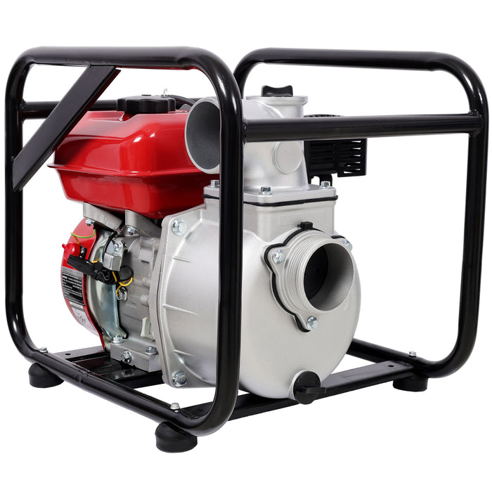 Gasoline Powered Water Pump 3" Inlet & Outlet, 264Gpm Flow, 7Hp Engine - Black / Red