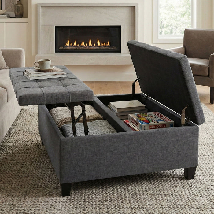 Harrison - Upholstered Coffee Table Storage Ottoman