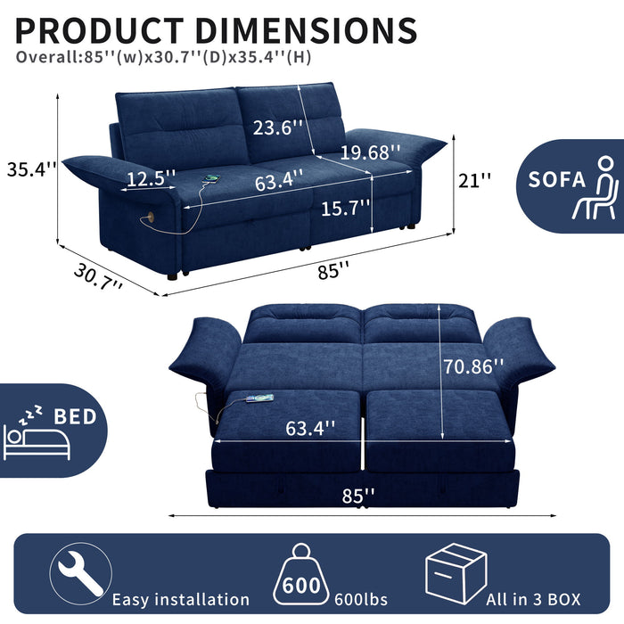 Sofa Bed With Convertible Design, Living Room Furniture
