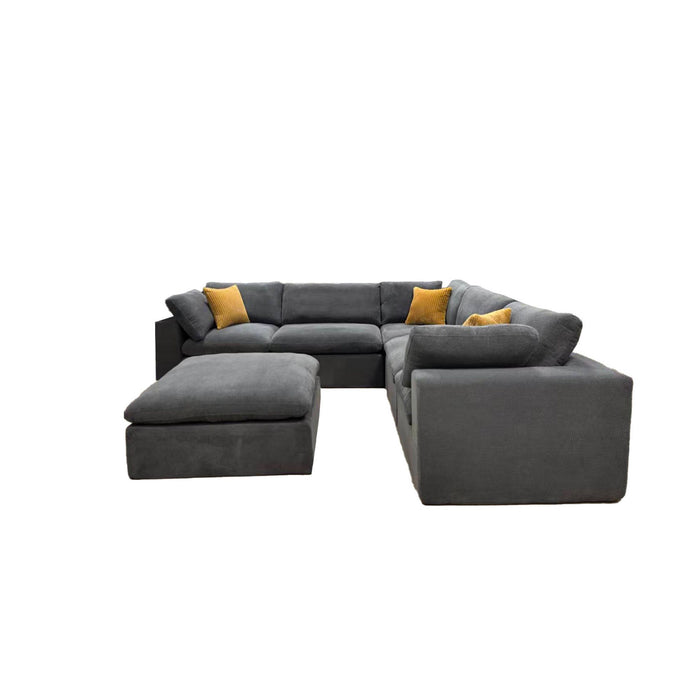 Custom Configuration Modular Sectional & Toss Pillows