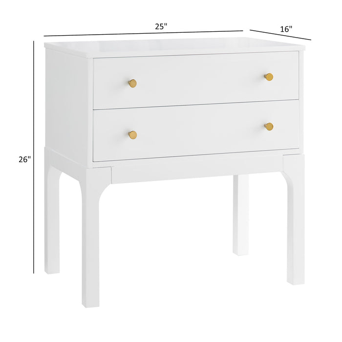 Alonso - 2 Drawer Nightstand - White