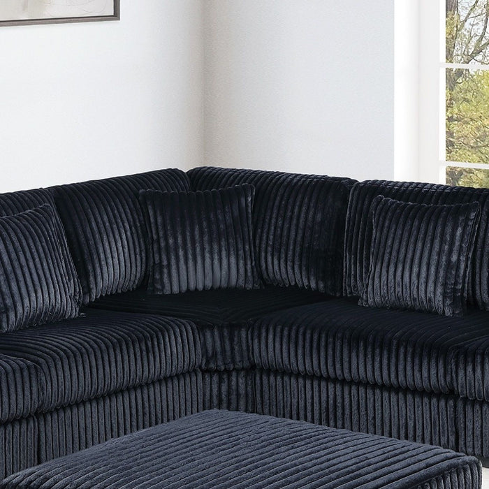 Contemporary Style Modular Sectional Sofa Set With USB, Cup Holder