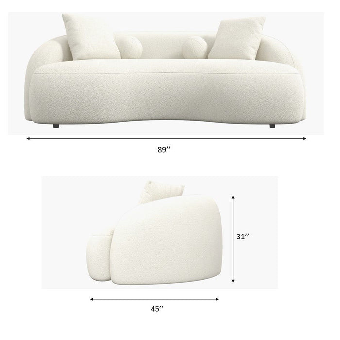 Drake - Japandi Style Curvy Boucle Sofa