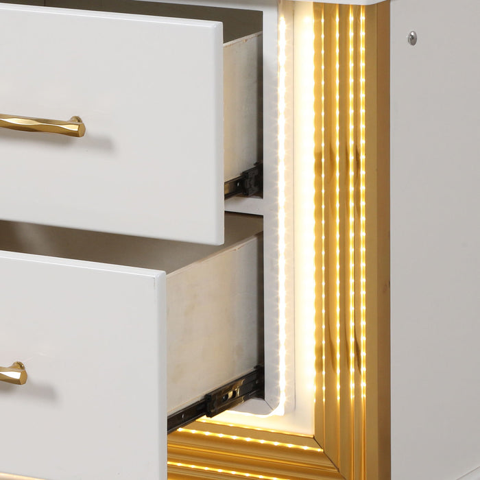 Obsession - 2 Drawer Nightstand - White