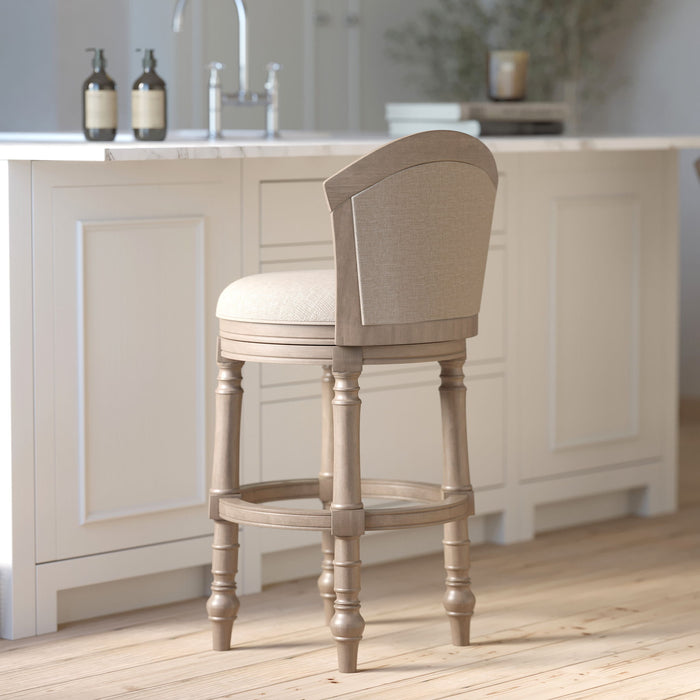 Barrel Back Stool With Swivel