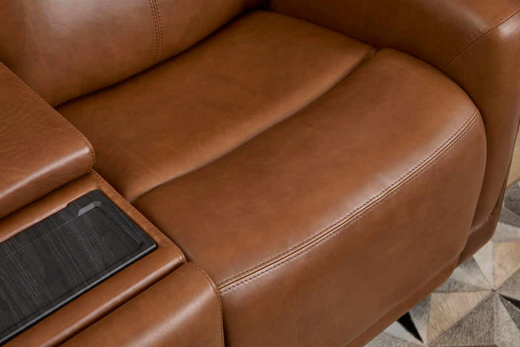 Alister - Power Gliding Loveseat With Console, Power Headrests & Lumbar