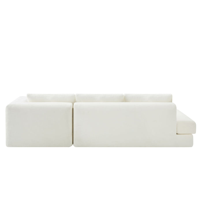 L-Shaped Modular Sofa With Double Layer Cushion