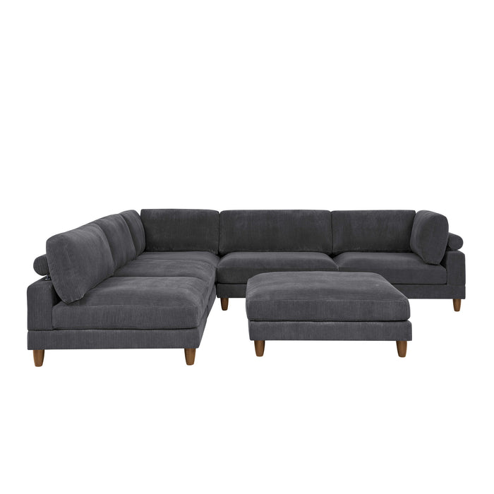 Modern Modular Sectional With Adjustable Back Support