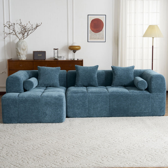 Sectional Free Combined Sofa With 2 Side Pockets