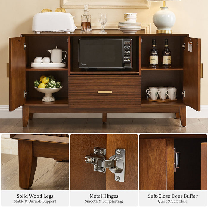 TV Stand With Drawer And Cabinets - Brown