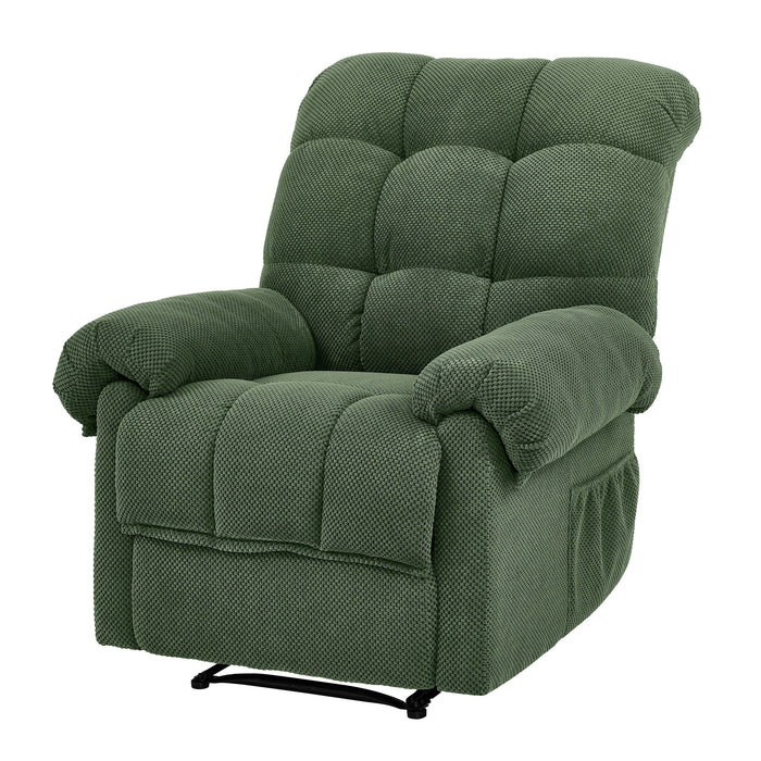 Manual Recliner, Padded Footrest